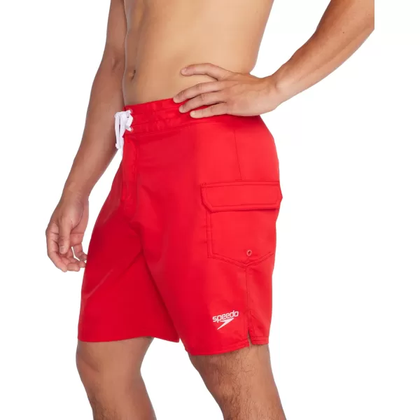 Speedo Mens Guard Swim Trunk Knee Length Boardshort VolleyTeam Red