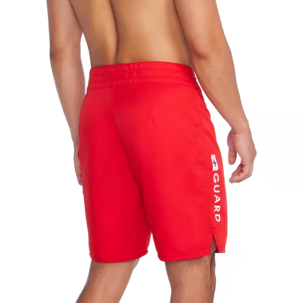 Speedo Mens Guard Swim Trunk Knee Length Boardshort VolleyTeam Red