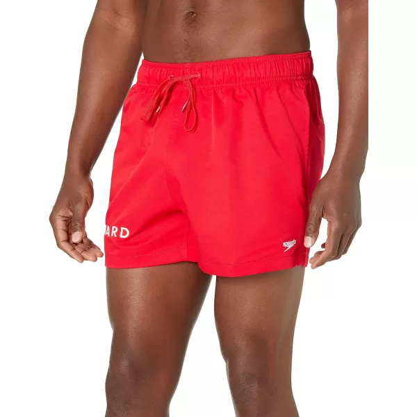 Speedo Mens Guard Swimsuit Trunk Volley14 High Risk Red