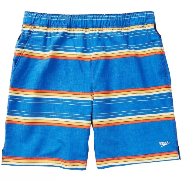 Speedo Mens Hydro Volley Swim Shorts BittersweetSpeedo Blue Stripe