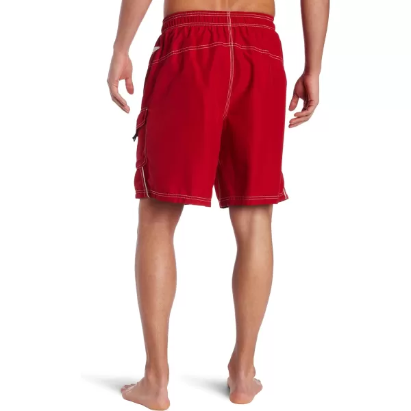 Speedo Mens Marina Swim TrunkManufacturer DiscontinuedRed Pepper