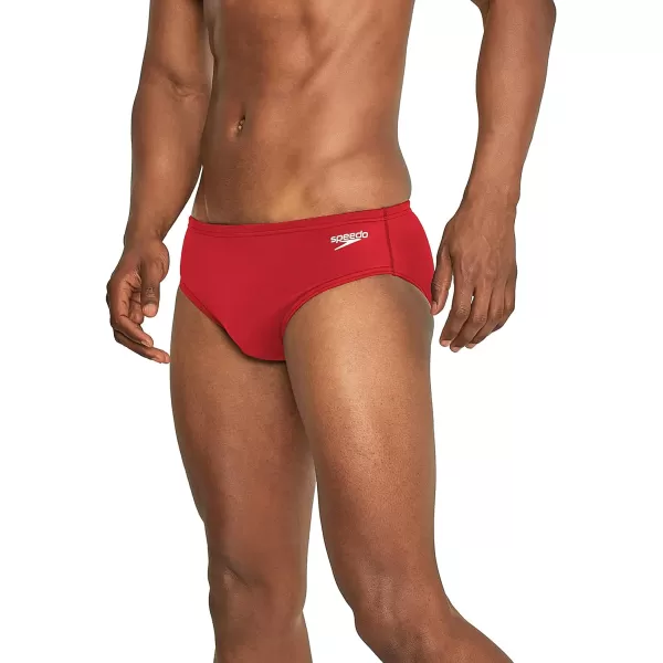 Speedo Mens Standard Swimsuit Brief Eco Prolt Solid AdultSolid Team Red