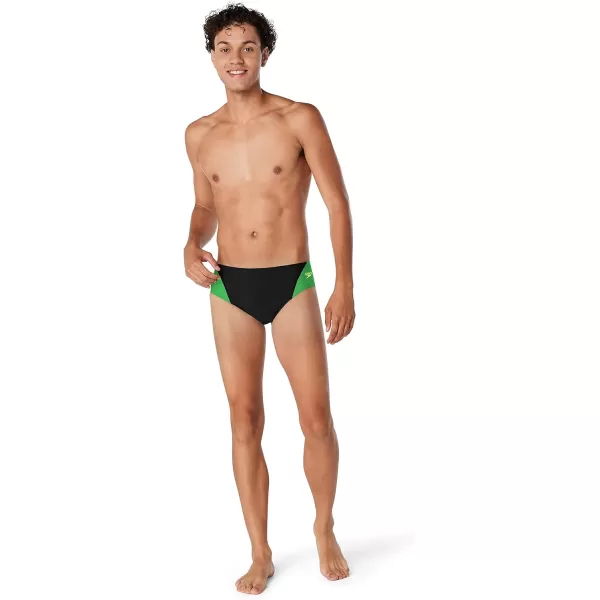 Speedo Mens Standard Swimsuit Brief Eco Prolt Solid AdultSplice Team Bright Green
