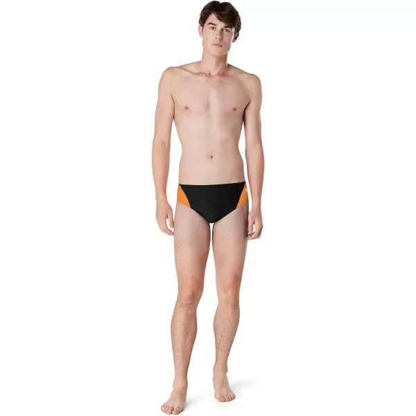 Speedo Mens Standard Swimsuit Brief Eco Prolt Solid AdultSplice Team Orange