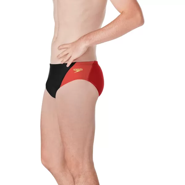 Speedo Mens Standard Swimsuit Brief Eco Prolt Solid AdultSplice Team Red