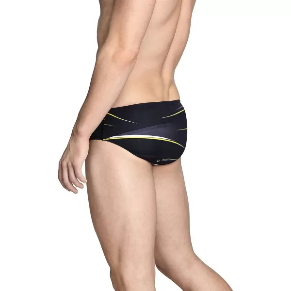 Speedo Mens Standard Swimsuit Brief Endurance Printed Team Colors Infinite Yellow 38Speedo Mens Standard Swimsuit Brief Endurance Printed Team Colors Infinite Yellow 38