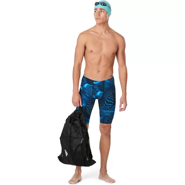 Speedo Mens Standard Swimsuit Jammer Endurance Printed Team Colors Fusion Blue 36Speedo Mens Standard Swimsuit Jammer Endurance Printed Team Colors Fusion Blue 36