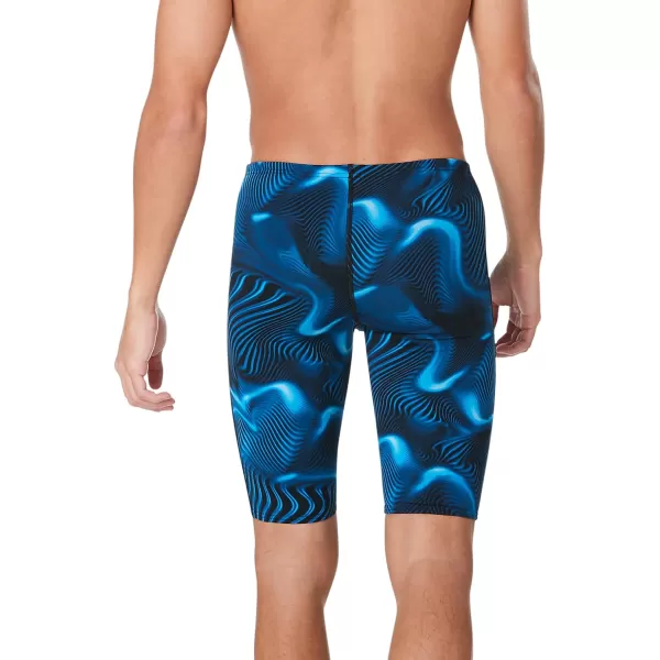 Speedo Mens Standard Swimsuit Jammer Endurance Printed Team Colors Fusion Blue 36Speedo Mens Standard Swimsuit Jammer Endurance Printed Team Colors Fusion Blue 36