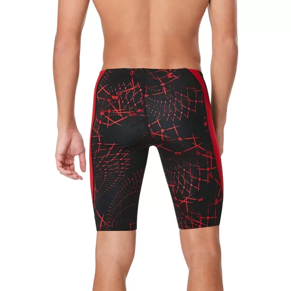 Speedo Mens Standard Swimsuit Jammer Endurance Printed Team Colors Galactic Red 34Speedo Mens Standard Swimsuit Jammer Endurance Printed Team Colors Galactic Red 34