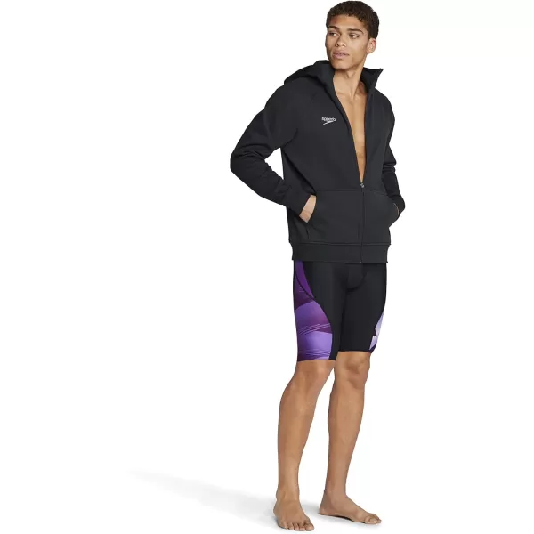 Speedo Mens Sweatshirt Full Zip Hooded Jacket Team Warm UpSpeedo Black