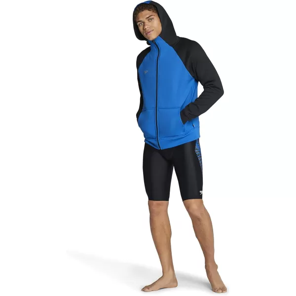 Speedo Mens Sweatshirt Full Zip Hooded Jacket Team Warm UpSpeedo Blue