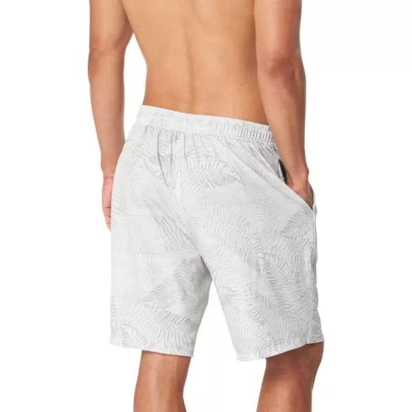 Speedo Mens Swim Trunk Knee Length Boardshort Active Flex EBoard PrintedPalm Pumice