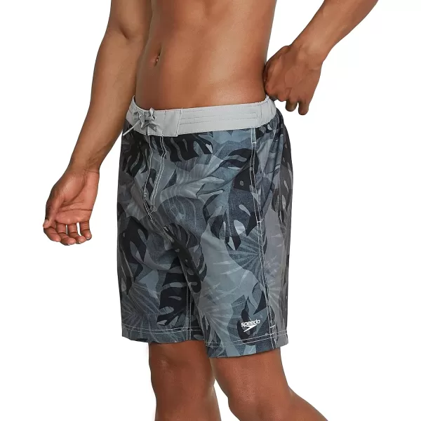 Speedo Mens Swim Trunk Knee Length Boardshort Bondi Printed18 Palm Monument
