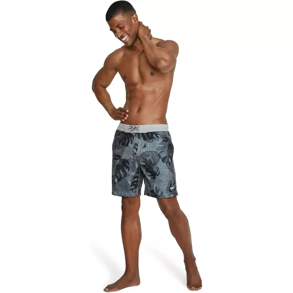 Speedo Mens Swim Trunk Knee Length Boardshort Bondi Printed18 Palm Monument