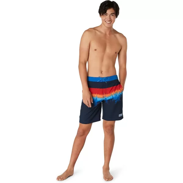 Speedo Mens Swim Trunk Knee Length Boardshort Bondi Printed20 Above the Trees Peacoat