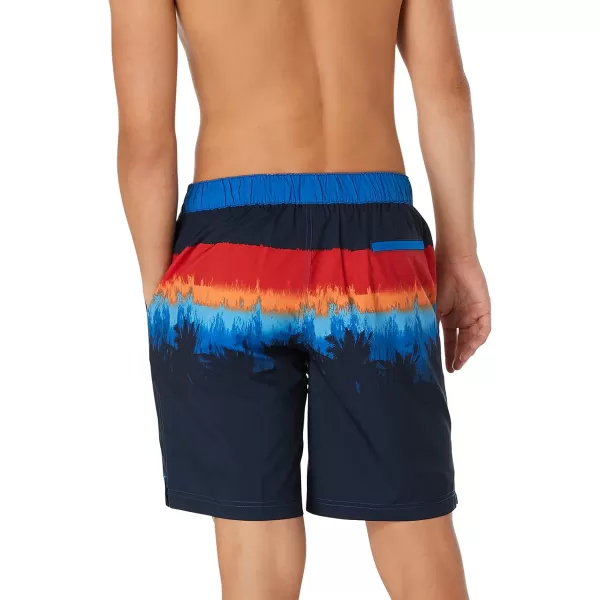Speedo Mens Swim Trunk Knee Length Boardshort Bondi Printed20 Above the Trees Peacoat