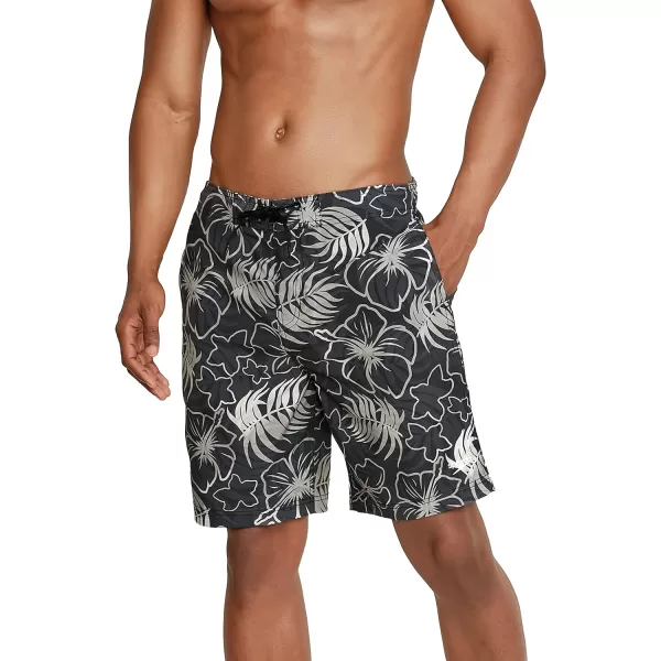 Speedo Mens Swim Trunk Knee Length Boardshort Bondi Printed20 Blend Anthracite
