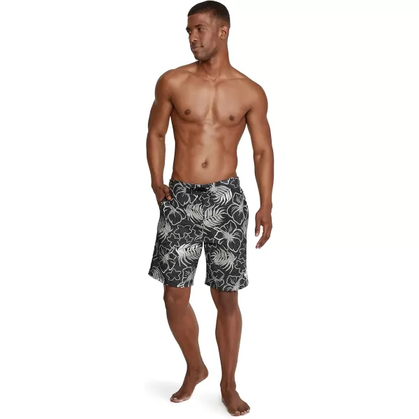 Speedo Mens Swim Trunk Knee Length Boardshort Bondi Printed20 Blend Anthracite