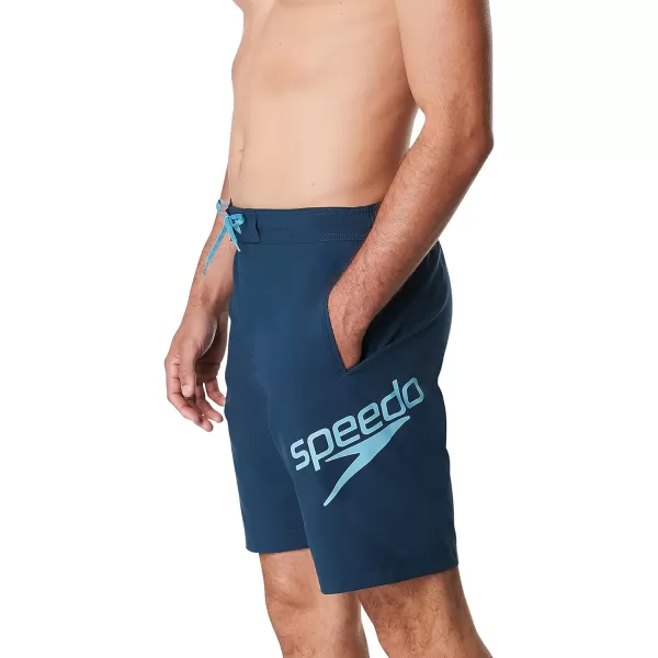 Speedo Mens Swim Trunk Knee Length Boardshort Bondi Printed20 Boom Moonlit Ocean