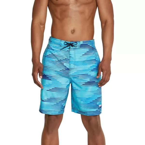 Speedo Mens Swim Trunk Knee Length Boardshort Bondi Printed20 Slice Blue Atoll