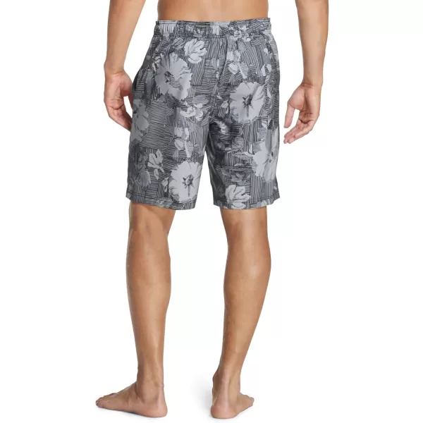 Speedo Mens Swim Trunk Knee Length Boardshort Bondi PrintedBlackGrey