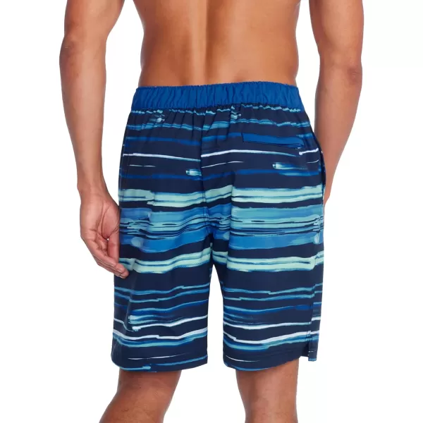 Speedo Mens Swim Trunk Knee Length Boardshort Bondi Striped20 Avenue Stripe
