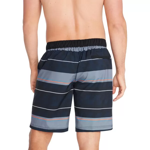 Speedo Mens Swim Trunk Knee Length Boardshort Bondi Striped20 Circuit Stripe