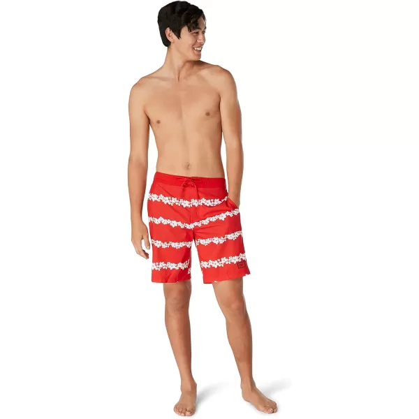 Speedo Mens Swim Trunk Knee Length Boardshort Bondi Striped20 Fixed Floral