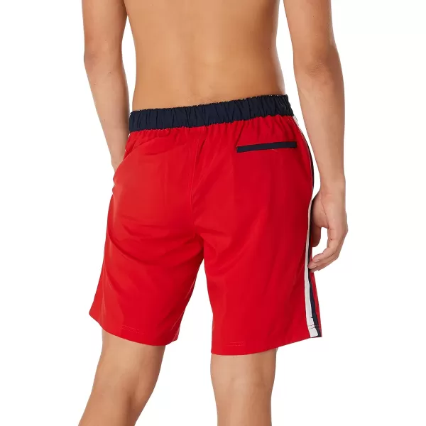 Speedo Mens Swim Trunk Knee Length Boardshort Bondi Striped20 High Risk Red