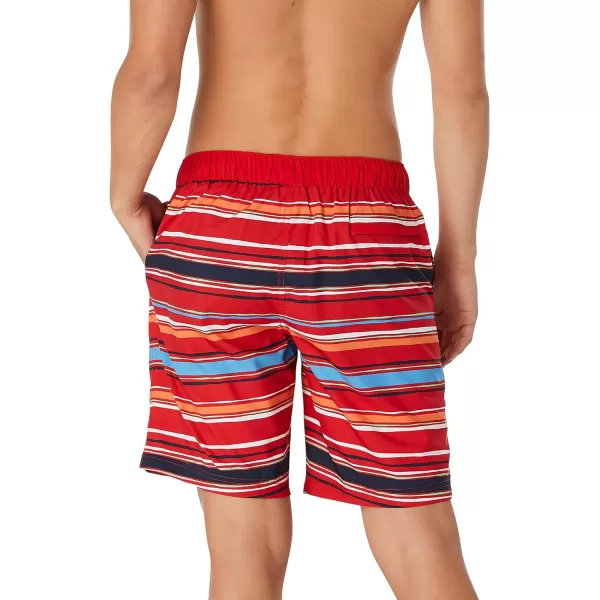 Speedo Mens Swim Trunk Knee Length Boardshort Bondi Striped20 Layback Azure Blue