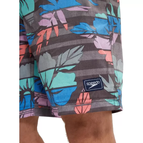 Speedo Mens Swim Trunk Knee Length Boardshort Bondi Striped20 Maison Floral