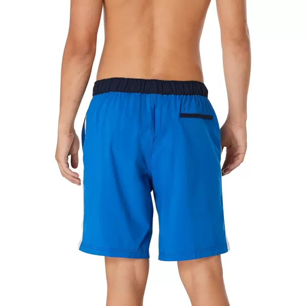 Speedo Mens Swim Trunk Knee Length Boardshort Bondi Striped20 Turkish Sea