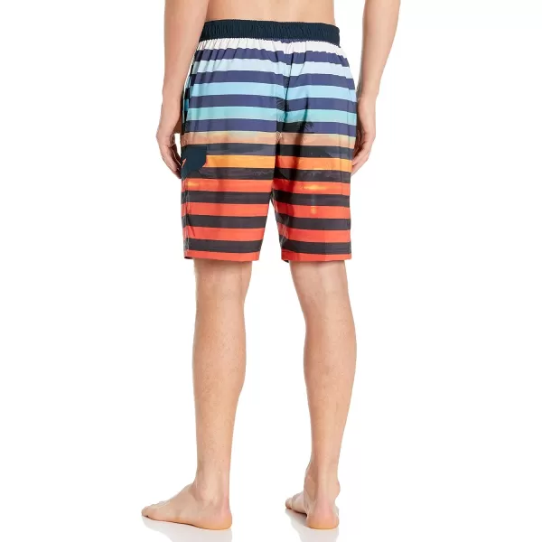 Speedo Mens Swim Trunk Knee Length Boardshort EBoard StripedDiscontinuedParadise Blend New Navy