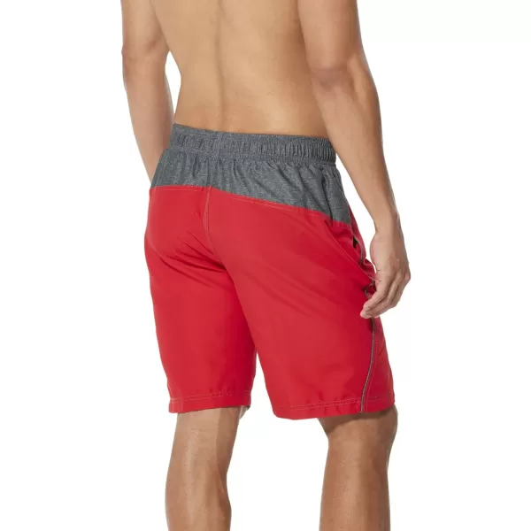 Speedo Mens Swim Trunk Knee Length Marina Sport VolleyAtomic RedHeather