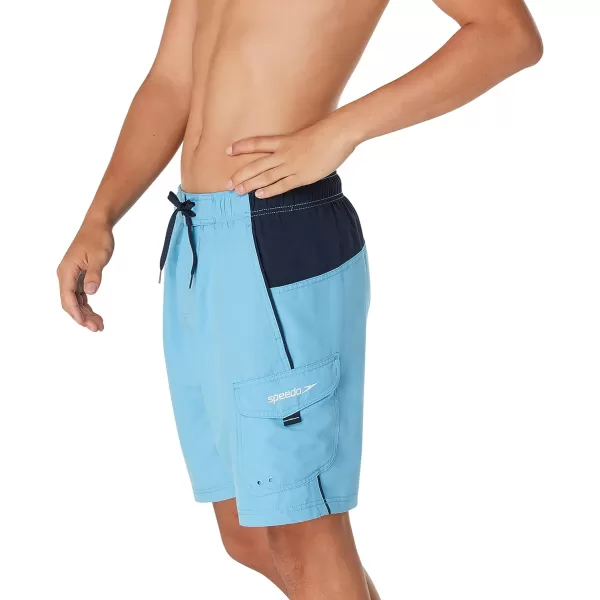 Speedo Mens Swim Trunk Knee Length Marina Sport VolleyAzure Blue