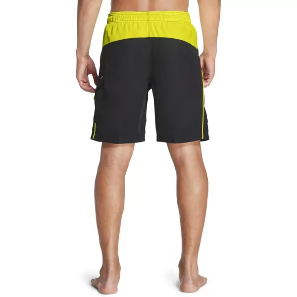 Speedo Mens Swim Trunk Knee Length Marina Sport VolleyBlackYellow