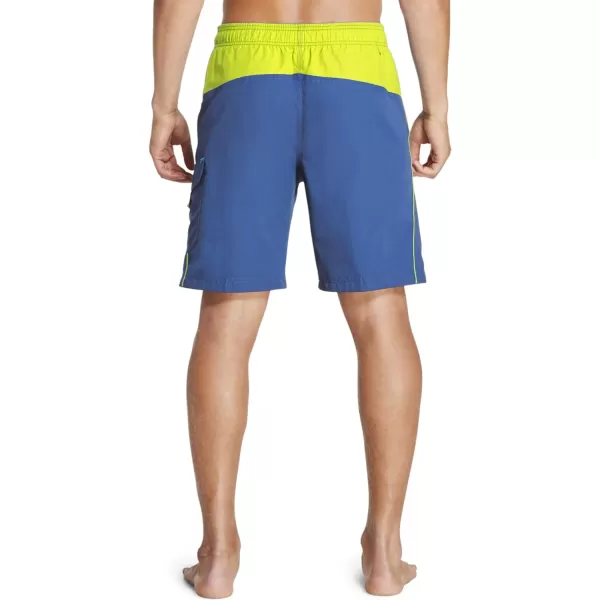 Speedo Mens Swim Trunk Knee Length Marina Sport VolleyBlue Lemonade