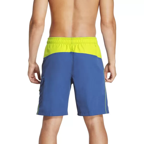 Speedo Mens Swim Trunk Knee Length Marina Sport VolleyBlue Lemonade
