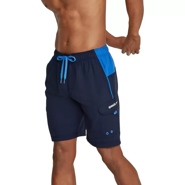 Speedo Mens Swim Trunk Knee Length Marina Sport VolleyPeacoatPalace Blue