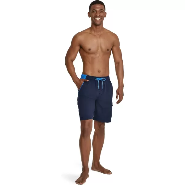 Speedo Mens Swim Trunk Knee Length Marina Sport VolleyPeacoatPalace Blue