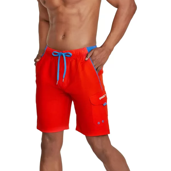 Speedo Mens Swim Trunk Knee Length Marina Sport VolleySpicy Orange