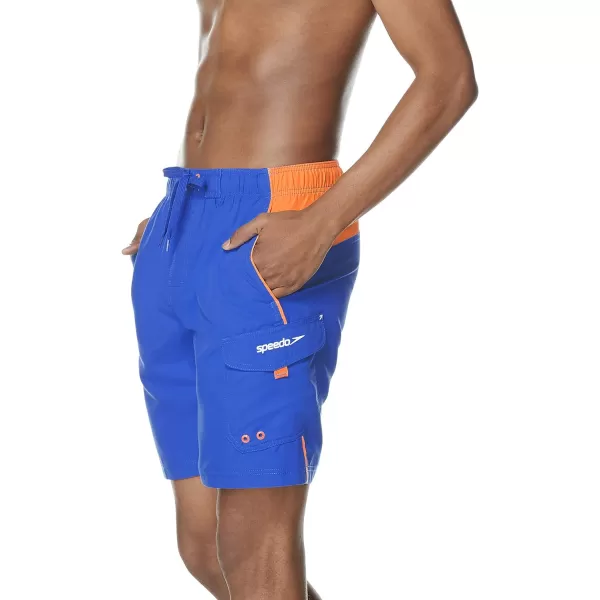 Speedo Mens Swim Trunk Knee Length Marina Sport VolleyVibrant Orange