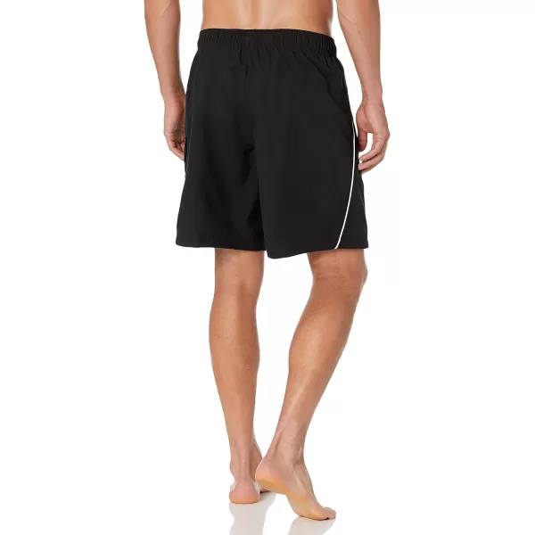 Speedo Mens Swim Trunk Knee Length Marina VolleyBlackWhite