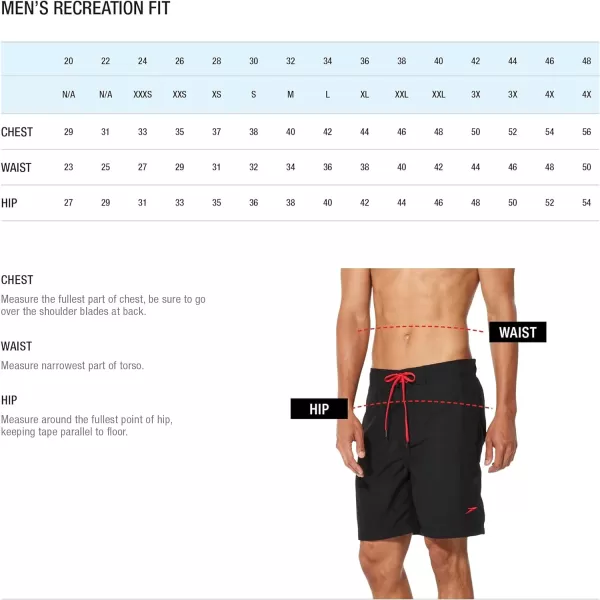 Speedo Mens Swim Trunk Knee Length Marina VolleyRed Bluff