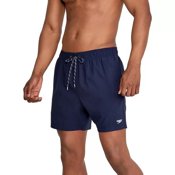 Speedo Mens Swim Trunk Knee Length Volley Comfort Liner Solid16 Peacoat