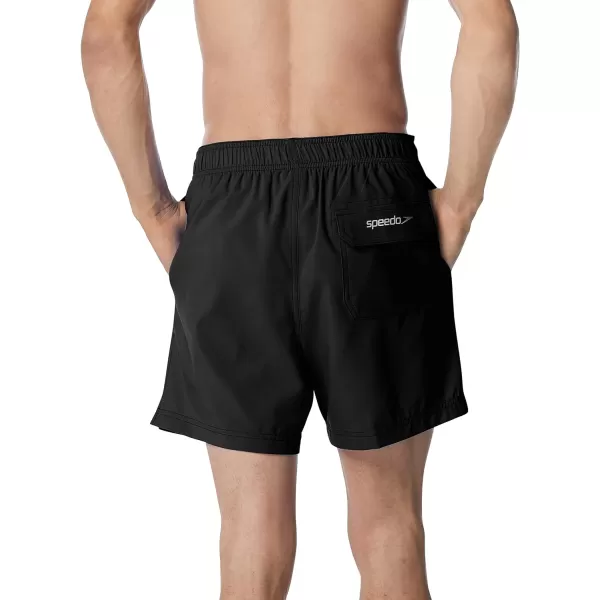 Speedo Mens Swim Trunk Knee Length Volley Comfort Liner Solid16 Speedo Black