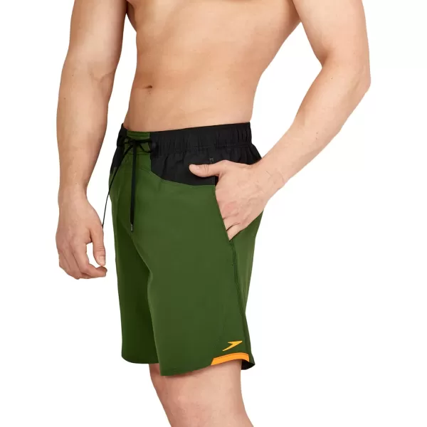 Speedo Mens Swim Trunk Mid Length MarinaExplorer Douglas Fir