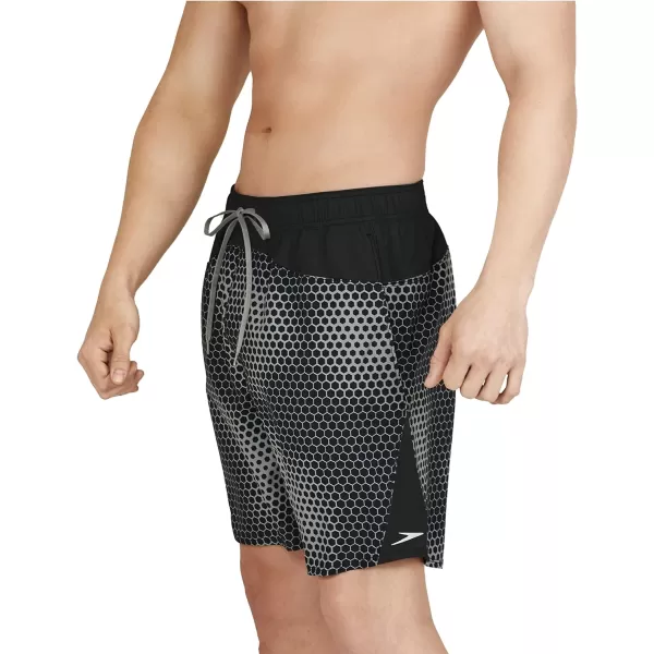 Speedo Mens Swim Trunk Mid Length MarinaHex Explorer Anthracite