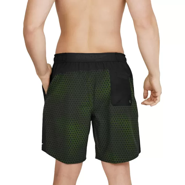 Speedo Mens Swim Trunk Mid Length MarinaHex Explorer Douglas Fir