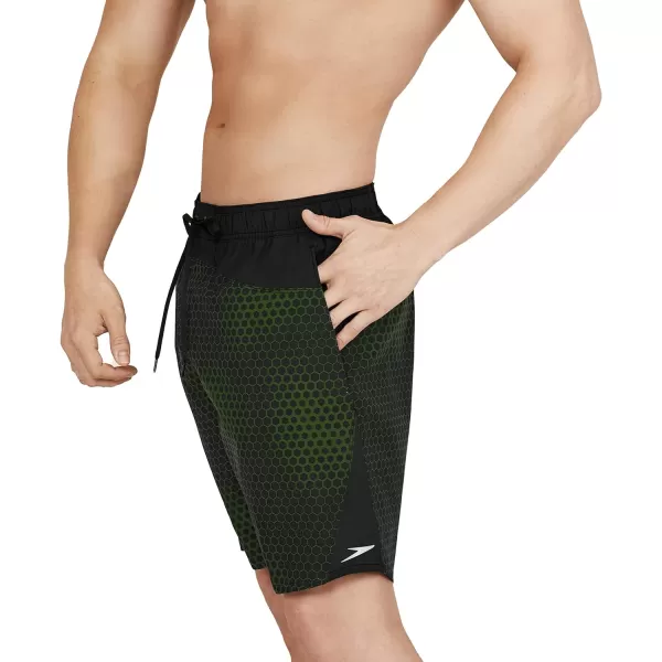 Speedo Mens Swim Trunk Mid Length MarinaHex Explorer Douglas Fir